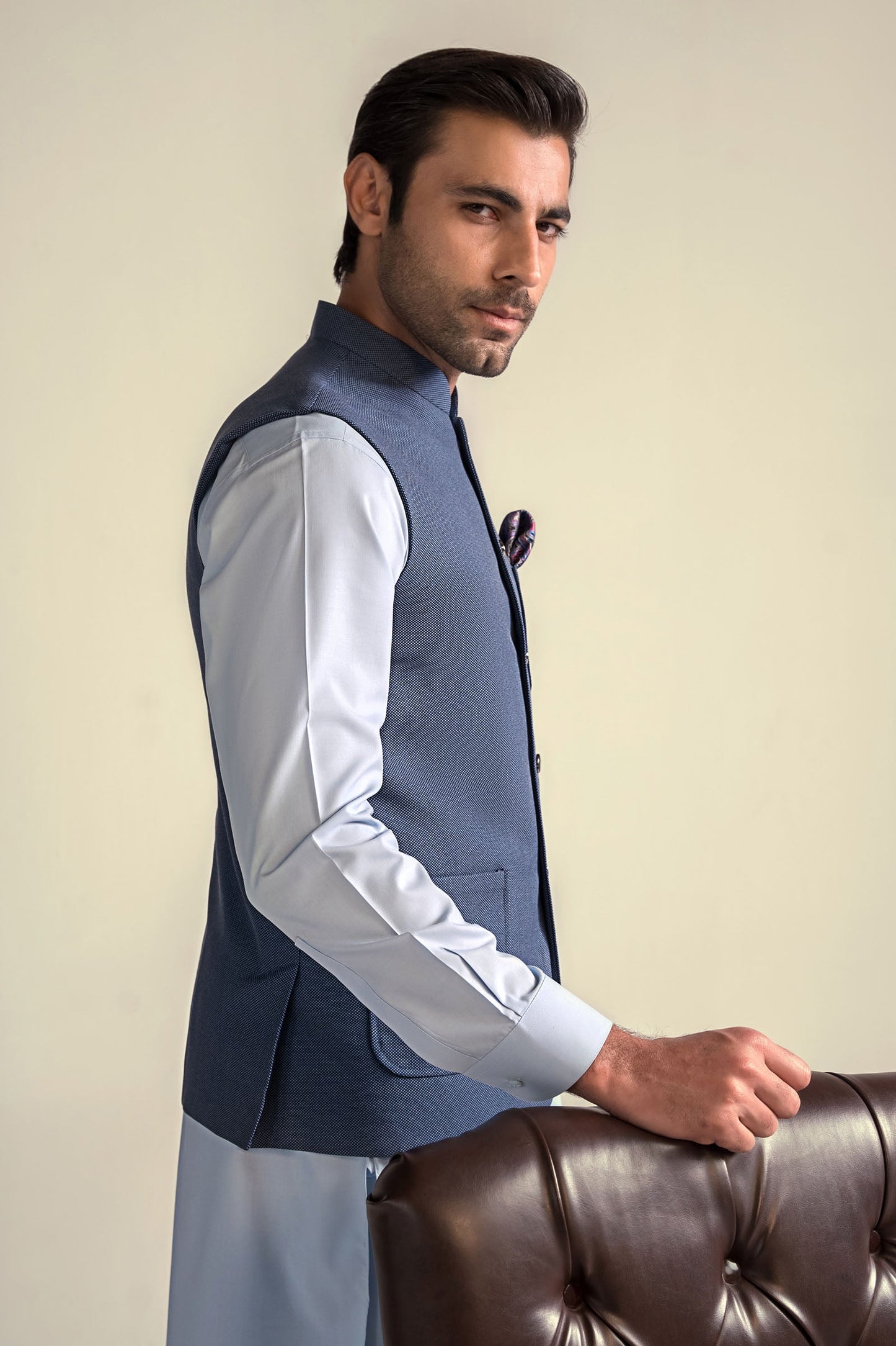 Takhleeq Blue Waist Coat WCT3