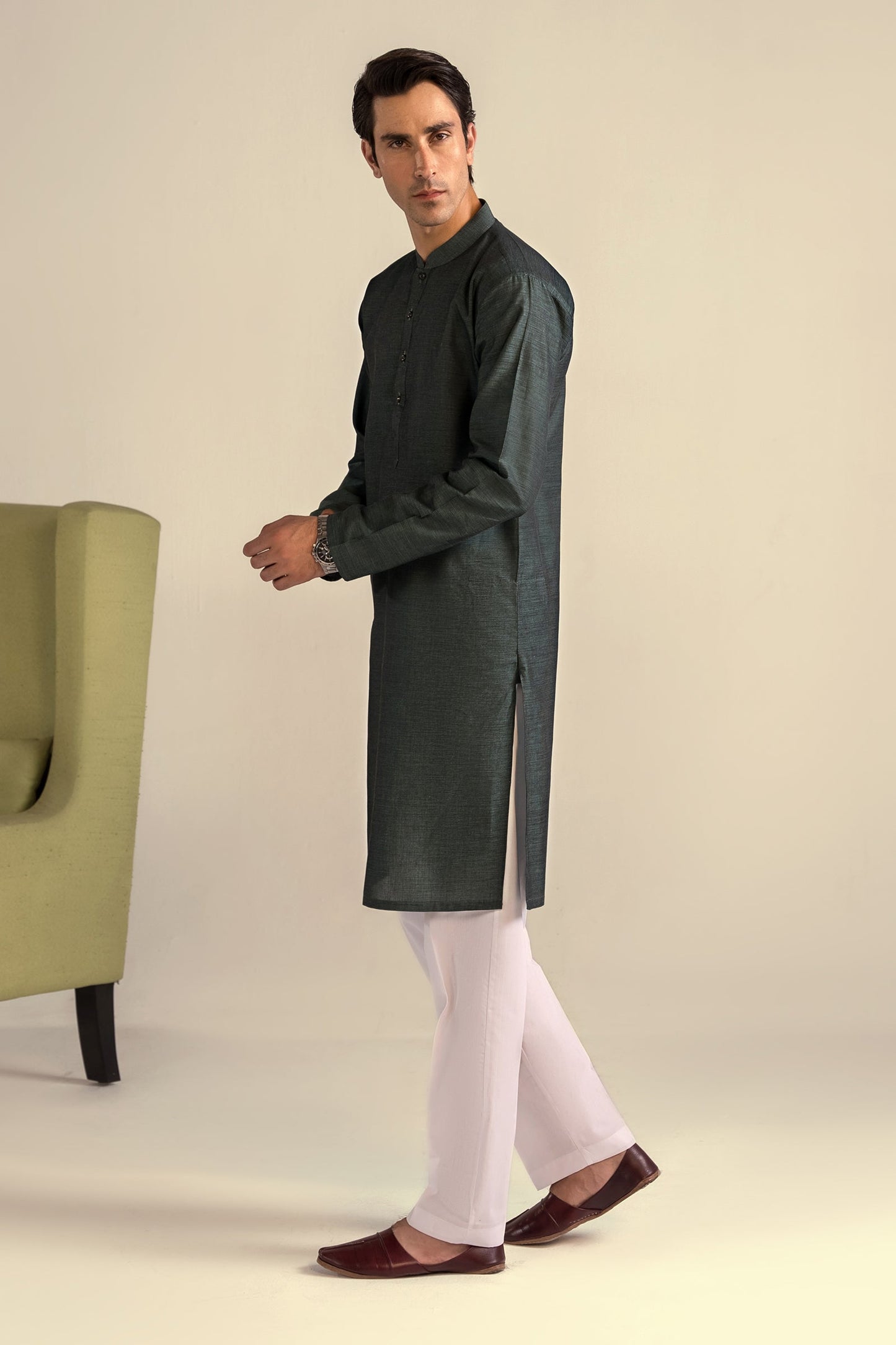 Takhleeq Green Kurta KUT4-1947