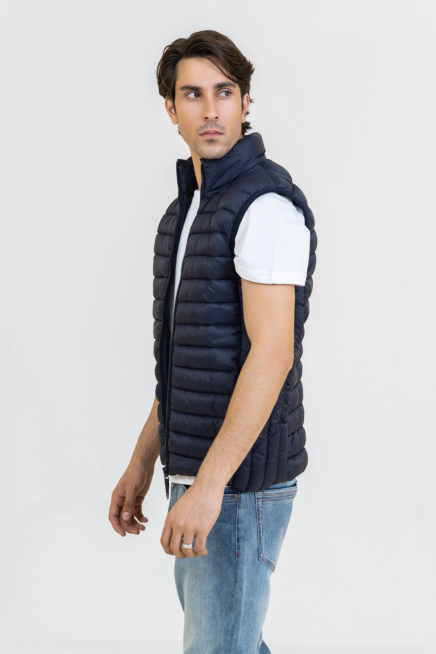 Markhor Navy Puffer Sleeve Less Jacket T212-T2