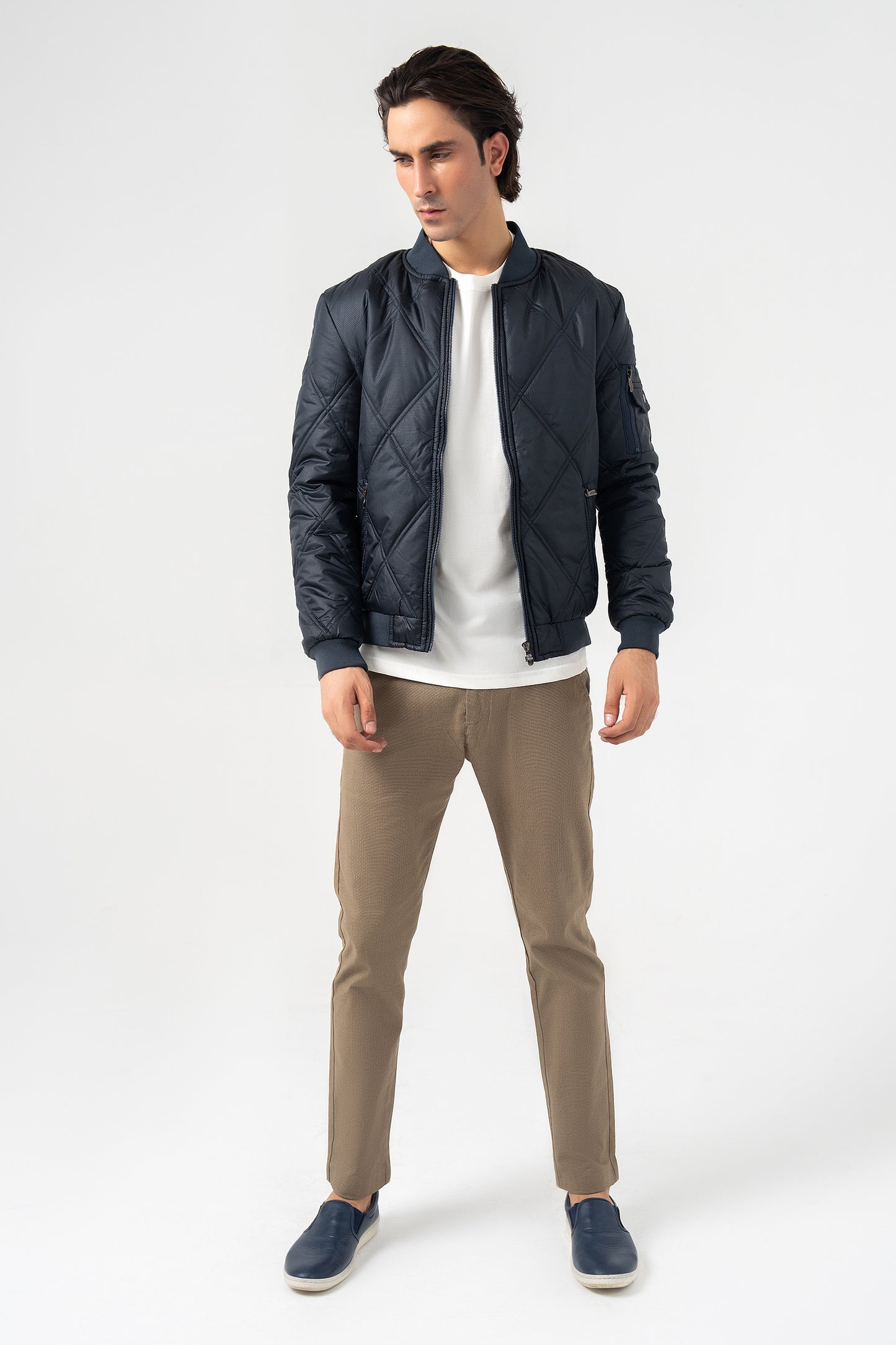 Navy Blue Parachute Jacket