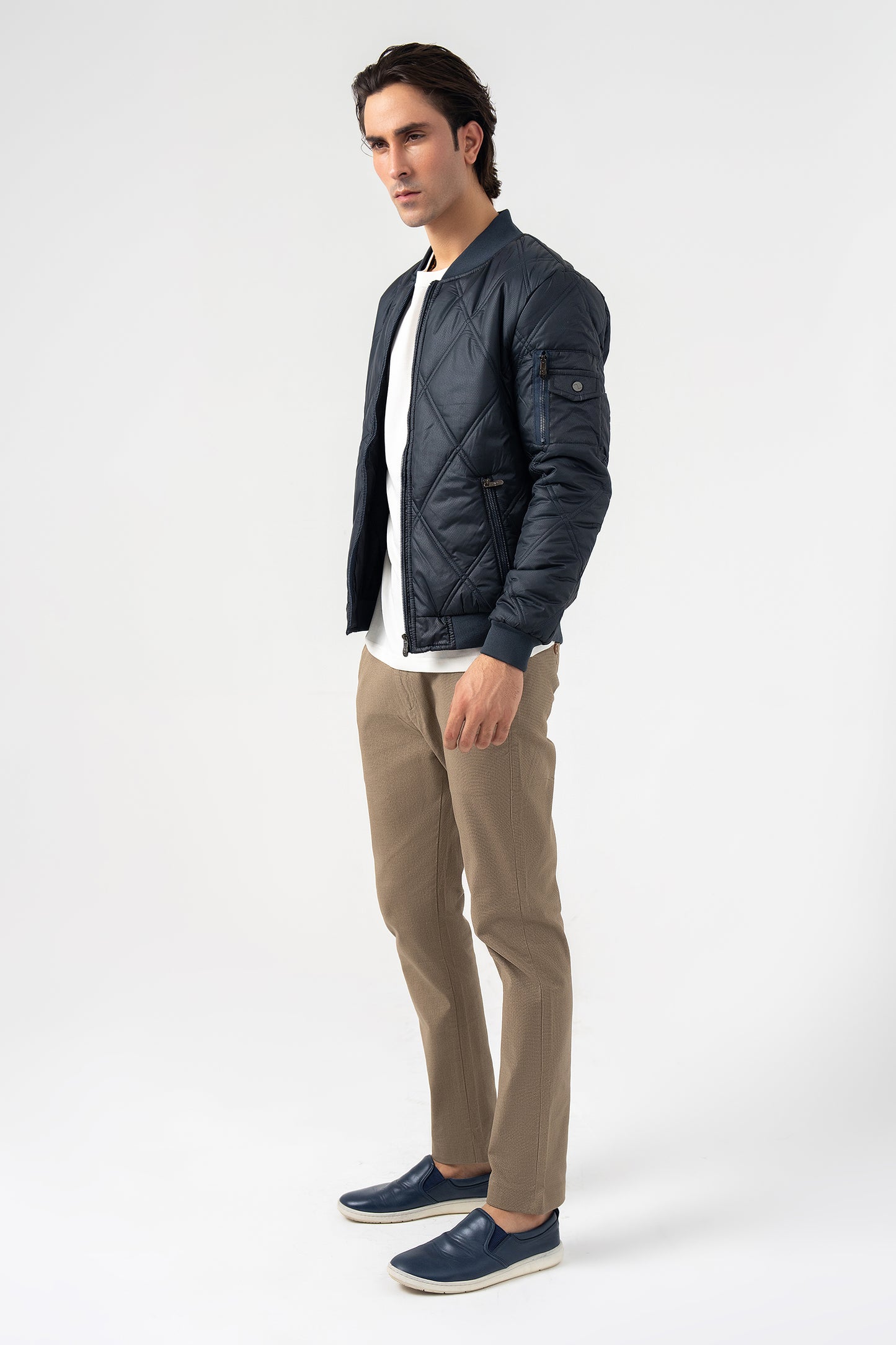 Navy Blue Parachute Jacket