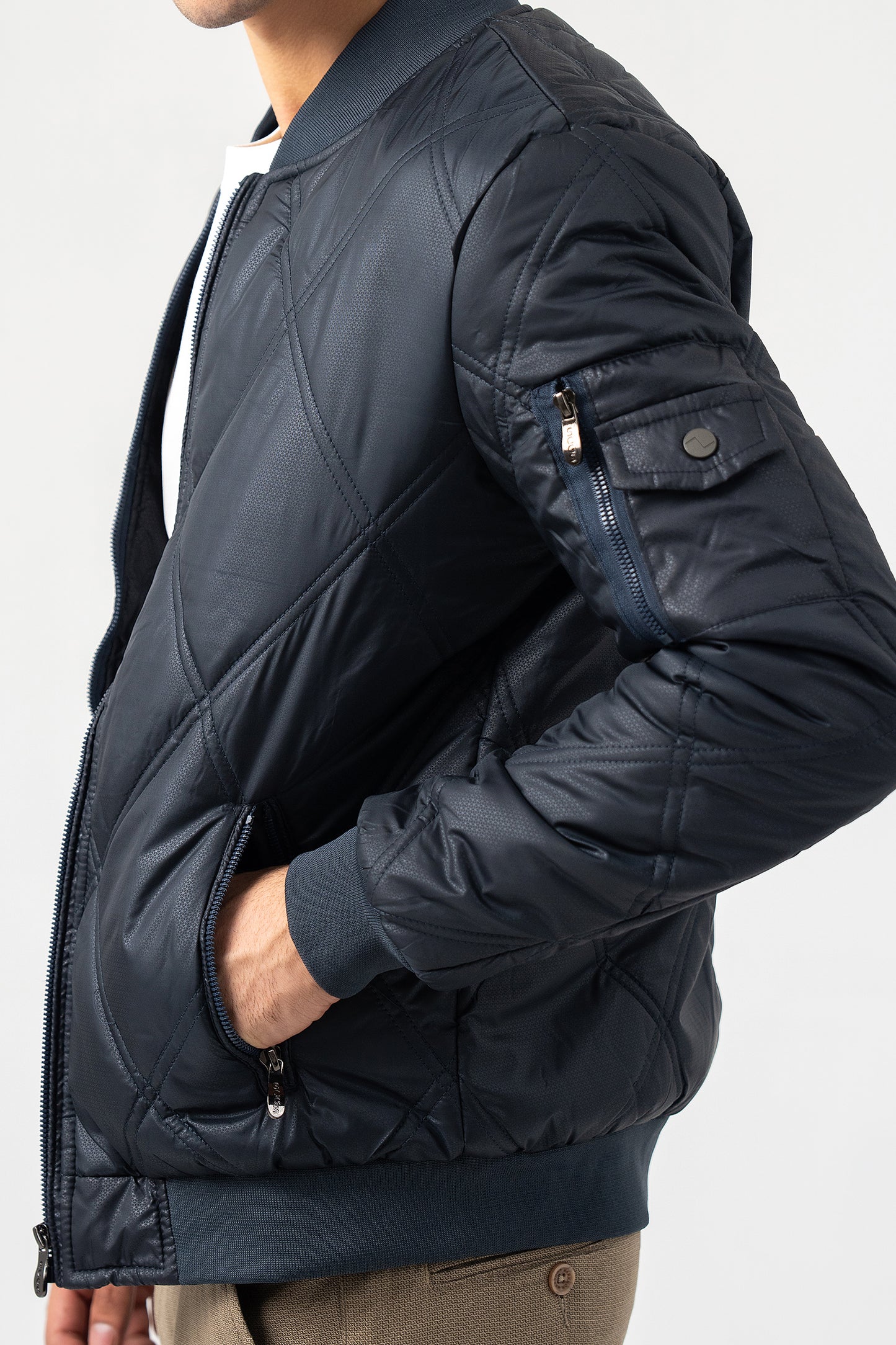 Navy Blue Parachute Jacket