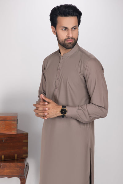 BROWN SHALWAR SUIT-RAISHAM