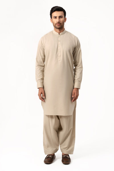 Light Brown - Wash & Wear Shalwar Kameez