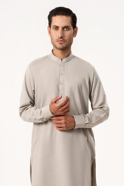 Light Grey - Wash & Wear Shalwar Kameez