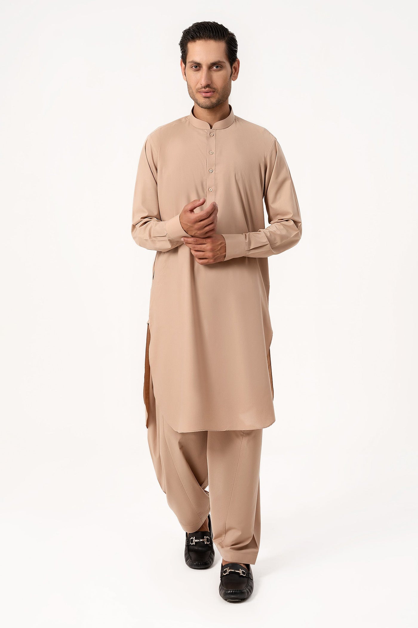 Light Brown Shalwar Suit - Raisham