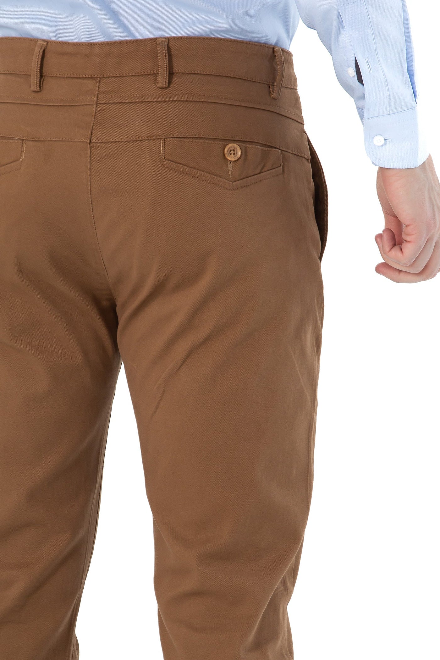 Slim Fit Brown Plain Chino (UC16)