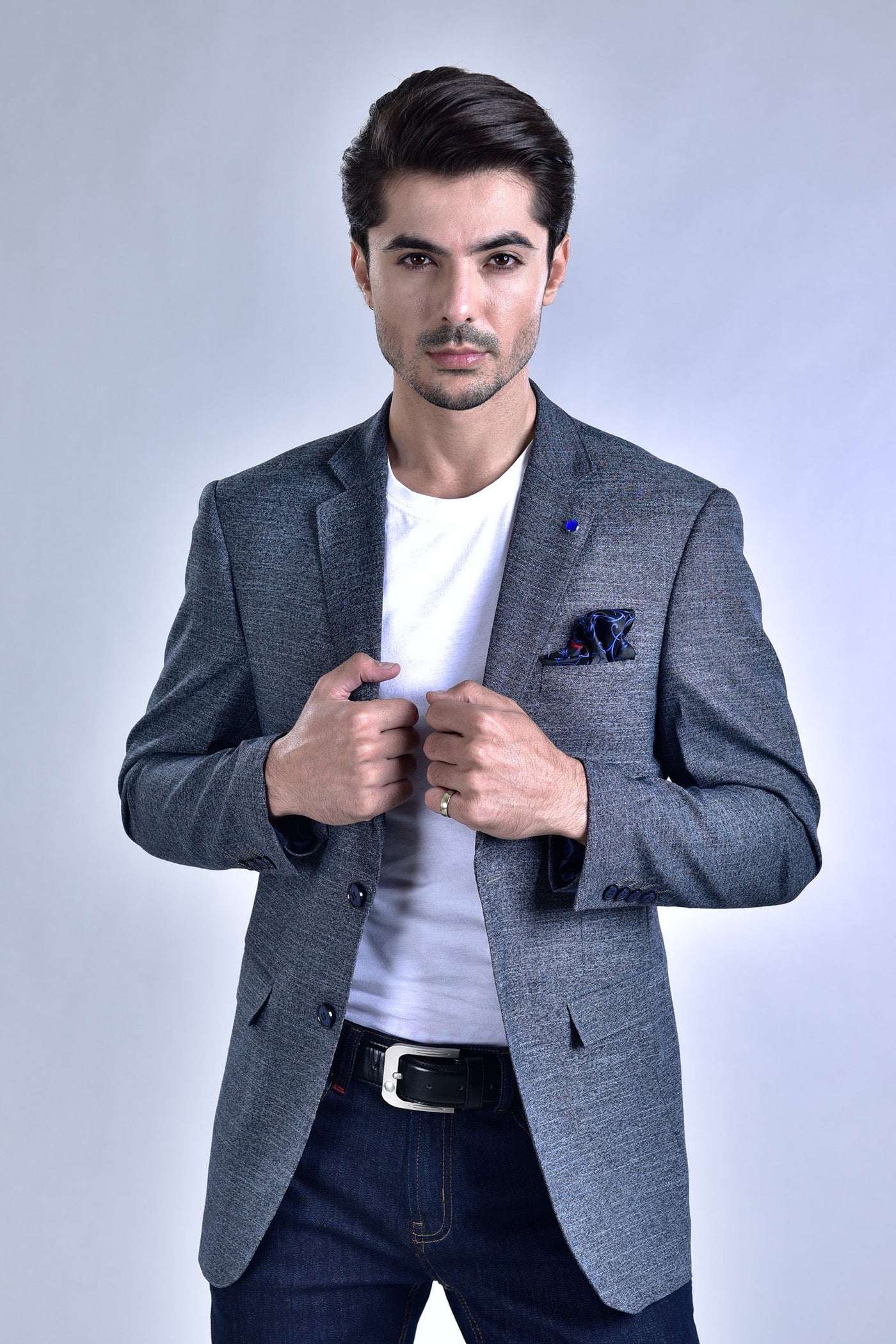 Mid Grey Tweed Casual Coat